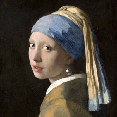 JOHANNES VERMEER: Ragazza con un orecchino di perla, stampa d'arte - 16 x 24"