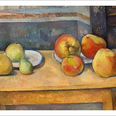 PAUL CEZANNE : Nature morte aux pommes et aux poires, Fine Art Print - A4 (12 x 8")