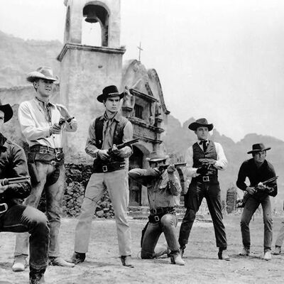 MAGNIFICENT SEVEN POSTER: Movie Cast Publicity Photograph - 5 x 7"