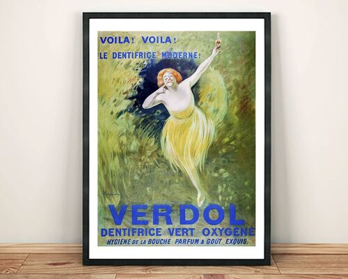 VERDOL POSTER: Vintage Toothpaste Brand Advertising Art Print - A4