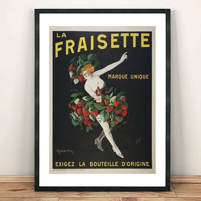 CARTEL DE LA FRAISETTE: Impresión de arte publicitario vintage - 7 x 5"