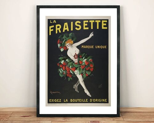 LA FRAISETTE POSTER: Vintage Advertising Art Print - A4
