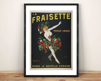 AFFICHE LA FRAISETTE : Tirage d'art publicitaire vintage - A4