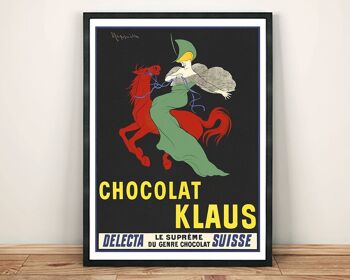 CHOCOLAT KLAUS POSTER : Impression d'art publicitaire chocolat vintage - 24 x 36"