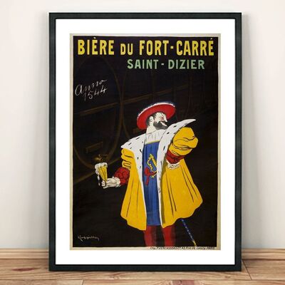 BIERE DU FORT POSTER: Vintage Werbung Kunstdruck - 7 x 5"