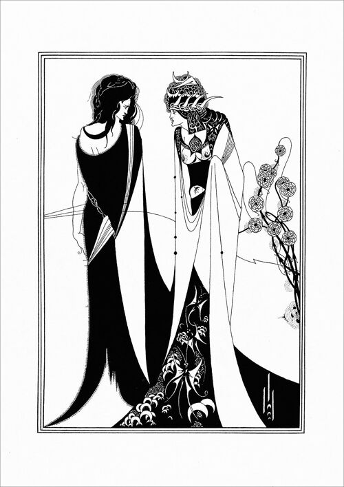 AUBREY BEARDSLEY: Salomé Illustration Fine Art Prints - A5 (8 x 6") - John and Salome