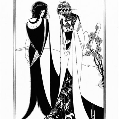 AUBREY BEARDSLEY: Salomé Illustration Stampe d'arte - A4 (12 x 8") - John e Salome