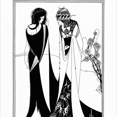 AUBREY BEARDSLEY: Salomé Illustration Stampe d'arte - A3 (16 x 12") - John e Salome