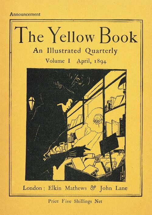 AUBREY BEARDSLEY: The Yellow Book Cover Art Prints - A5 (8 x 6") - Announcement