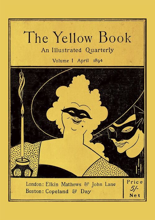AUBREY BEARDSLEY: The Yellow Book Cover Art Prints - A5 (8 x 6") - Volume 1