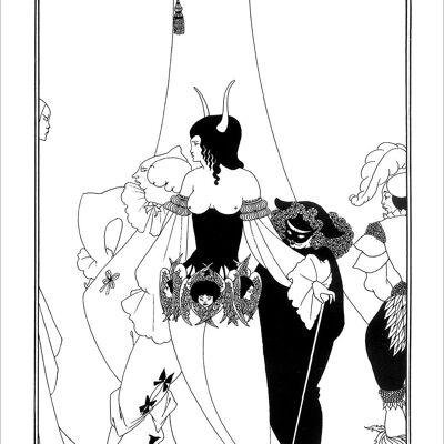 AUBREY BEARDSLEY: Máscara de la Muerte Roja Lámina - A5 (8 x 6")