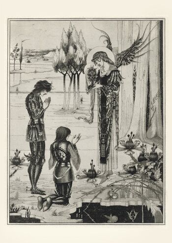 AUBREY BEARDSLEY : Le Saint Graal est atteint Art Print - A4 (12 x 8")
