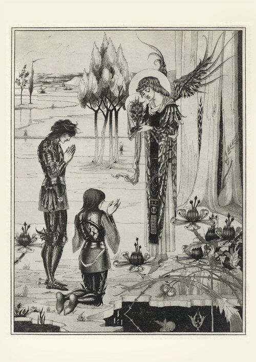 AUBREY BEARDSLEY: The Holy Grail is Achieved Art Print - A3 (16 x 12")