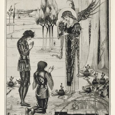 AUBREY BEARDSLEY: El Santo Grial se logra impresión de arte - 16 x 24"