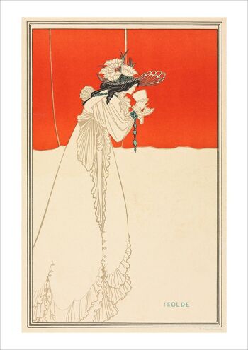 AUBREY BEARDSLEY : Isolde Illustration Art Print - A5 (8 x 6")