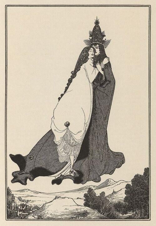 AUBREY BEARDSLEY: St Rose of Lima Art Print - A5 (8 x 6")