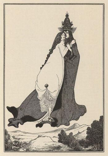 AUBREY BEARDSLEY : St Rose de Lima Art Print - A5 (8 x 6")