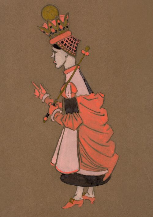 RED QUEEN PRINT: Costume Design Artwork for Alice in Wonderland - 16 x 24"