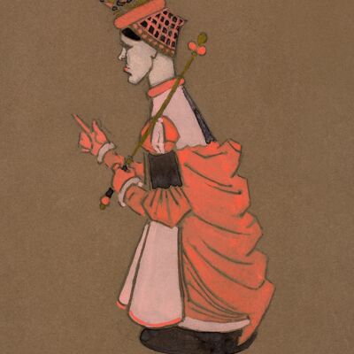 RED QUEEN PRINT: Costume Design Artwork per Alice nel Paese delle Meraviglie - 24 x 36"