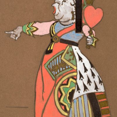 QUEEN OF HEARTS PRINT: Costume Design Artwork per Alice nel Paese delle Meraviglie - A5