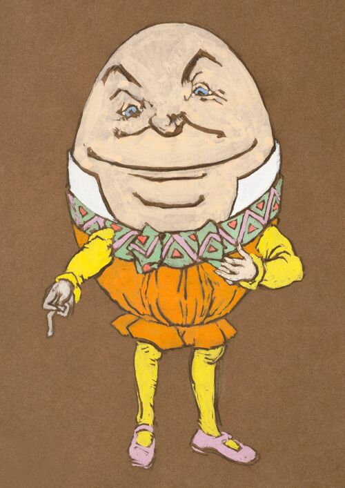 HUMPTY DUMPTY PRINT: Costume Design Artwork for Alice in Wonderland - A5