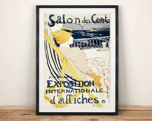 SALON DES CENT POSTER: Toulouse Lautrec Art Print - 24 x 36"