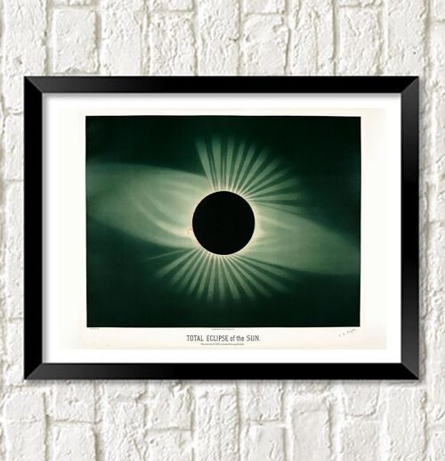 ECLIPSE ART PRINT: Vintage Sun Illustration - A4