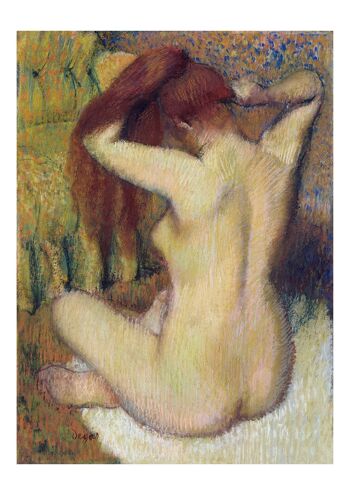 EDGAR DEGAS PRINT : Femme se coiffant - A3