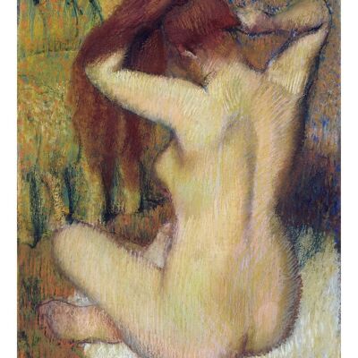 EDGAR DEGAS PRINT: Donna che si pettina i capelli - 16 x 24"