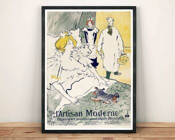 AFFICHE L'ARTISAN MODERNE : Affiche Toulouse-Lautrec - A4