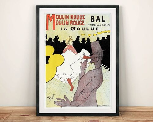 MOULIN ROUGE POSTER: Toulouse-Lautrec Art Print - 7 x 5"