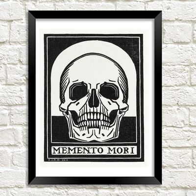 SKULL PRINT: Memento Mori Artwork, by Julie de Graag - A3