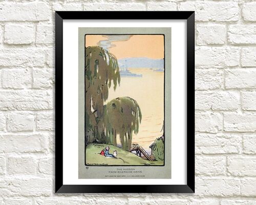 NEW YORK PRINT: The Hudson From Riverside Drive, by Rachael Robinson Elmer - A5