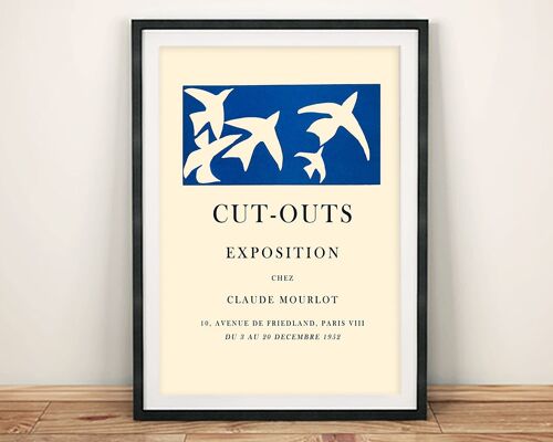 CUT OUTS POSTER: Henri Matisse Style Exhibition Print - 7 x 5"