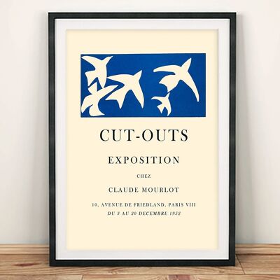 CUT OUTS POSTER: Ausstellungsdruck im Henri-Matisse-Stil – 17,8 x 12,7 cm
