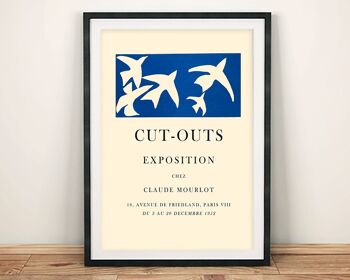CUT OUTS POSTER: Affiche d'exposition de style Henri Matisse - 7 x 5"