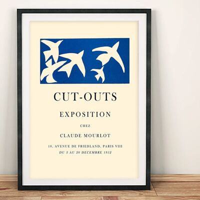CUT OUTS POSTER: Henri Matisse Style Exhibition Print - 16 x 24"