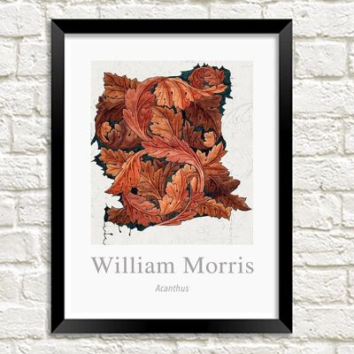 WILLIAM MORRIS ART PRINT : Oeuvre de conception d'acanthe - 5 x 7"