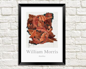 WILLIAM MORRIS ART PRINT : Acanthus Design Artwork - A3