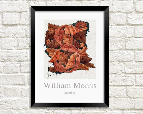 WILLIAM MORRIS ART PRINT: Acanthus Design Artwork - 16 x 24"