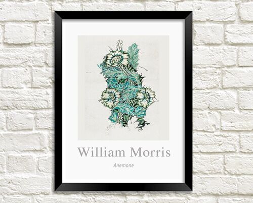 WILLIAM MORRIS ART PRINT: Anemone Design Artwork - 5 x 7"