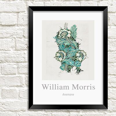 WILLIAM MORRIS ART PRINT: Anemone Design Artwork - 24 x 36"