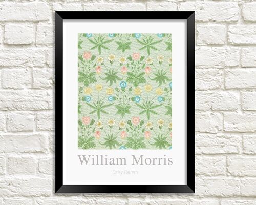 WILLIAM MORRIS ART PRINT: Daisy Pattern Design Artwork - 5 x 7"