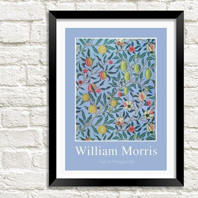 WILLIAM MORRIS ART PRINT: Fruit or Pomegranate Design Artwork - 5 x 7"