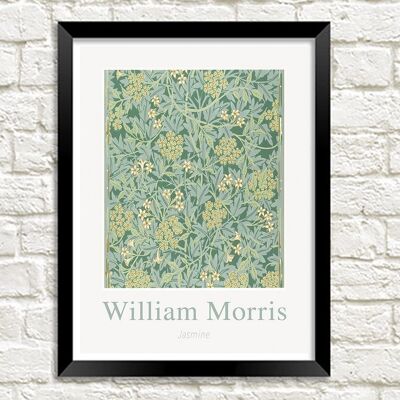 WILLIAM MORRIS ART PRINT: Jasmine Design Artwork - 5 x 7"