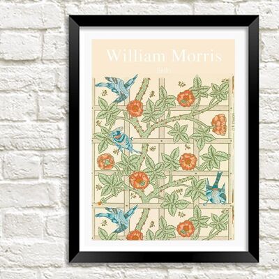 WILLIAM MORRIS ART PRINT: Trellis Pattern Design Artwork - 5 x 7"