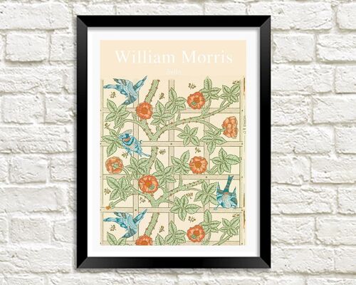 WILLIAM MORRIS ART PRINT: Trellis Pattern Design Artwork - A3