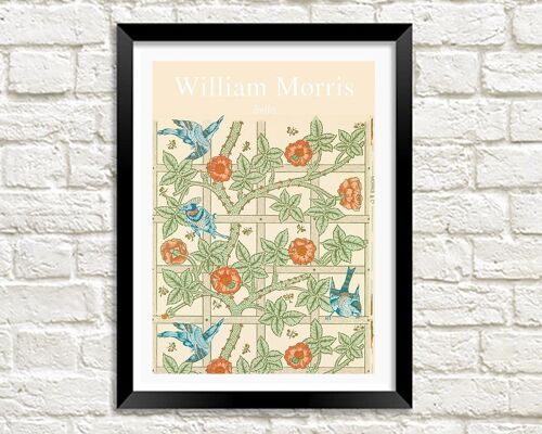 WILLIAM MORRIS ART PRINT: Trellis Pattern Design Artwork - 16 x 24"