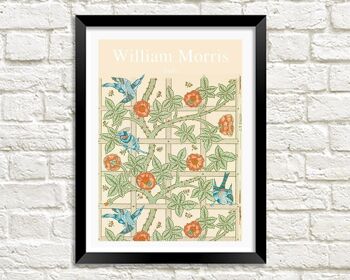 WILLIAM MORRIS ART PRINT : Trellis Pattern Design Artwork - 16 x 24"