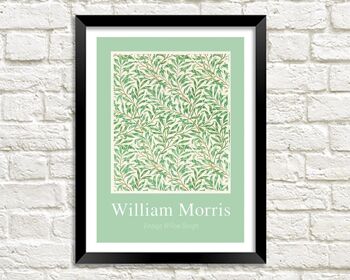 WILLIAM MORRIS ART PRINT : Oeuvre de conception de motif Vintage Willow Bough - 5 x 7"